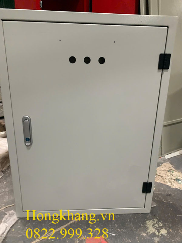 Tủ điện 2 lớp cánh sơn ghi sần 800x600x250mm chất lượng