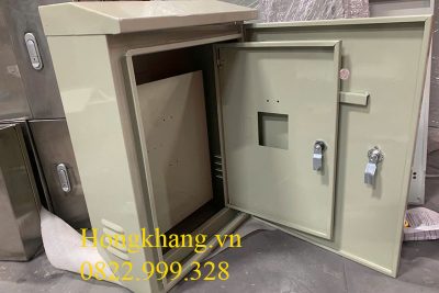 Vỏ tủ điện 2 lớp cánh trong nhà 400x300x150mm màu ghi sần sáng – Giải pháp bảo vệ thiết bị tối ưu