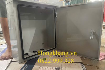 Vỏ tủ điện 1 lớp cánh kích thước 600x600x250x1,2mm Sơn Tĩnh Điện Có Tấm Panel Có Khoét Lỗ Giá Tốt Tại Xưởng Hà Nội Và TP HCM