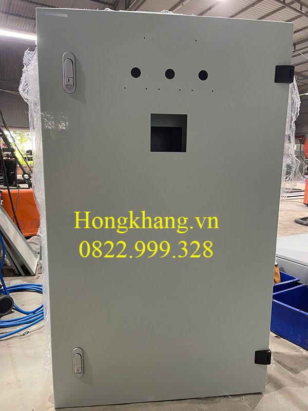 Vỏ tủ điện trong nhà 2 lớp cánh kích thước 1200x600x250x1,2mm sơn tĩnh điện có tấm panel cánh ngoài cánh trong khoét lỗ có hèm chống bụi giá tốt tại xưởng hà nội và hải phòng