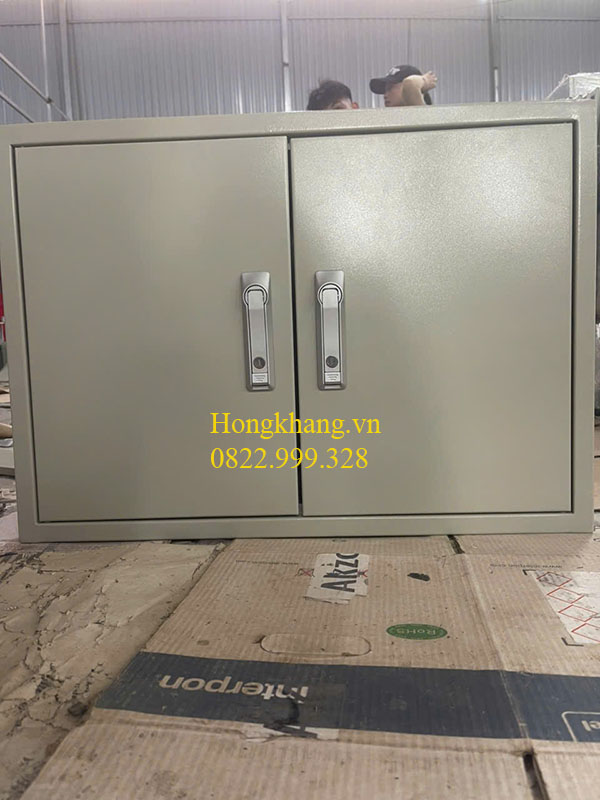 Vỏ tủ điện 1 lớp cánh 2 cánh mở 2 bên 500x800x350x1,2mm sơn tĩnh điện có tấm panel giá tốt tại xưởng Hà Nội và Quảng Ninh
