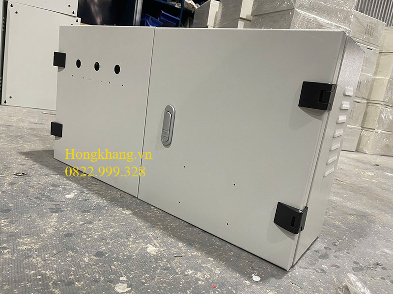 Vỏ tủ điện trong nhà 500x1000x300x1.2mm 2 cánh mở 2 bên khoét lỗ giá xưởng
