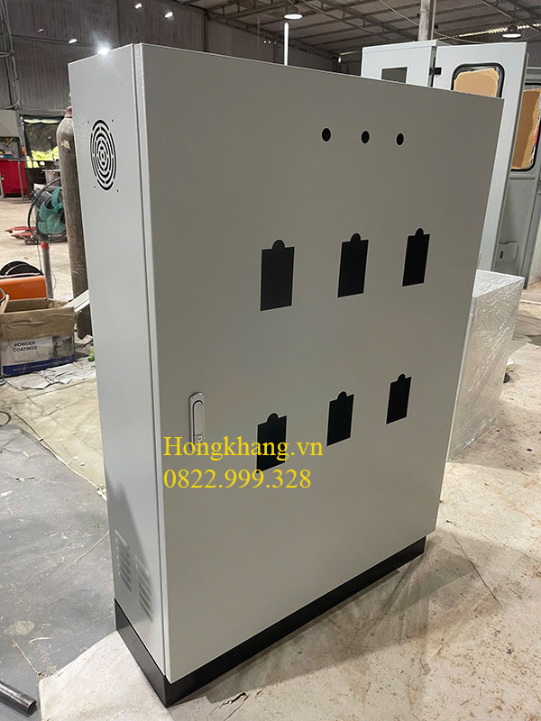 Vỏ tủ điện trong nhà 1200x500x250x1mm 1 lớp cánh khoét lỗ chân đế giá xưởng